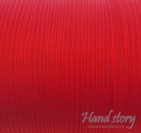 Лента из органзы, 6мм. Цвет: красный (015) Цена за 1 метр