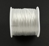 Спандекс/нить эластичная, диаметр1мм Цвет: белый (1 метр)