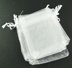 Пакетик из органзы, подарочный 8х10 см. Цвет: белый (1 шт) 8х10 см. Цвет: белый (1 шт)