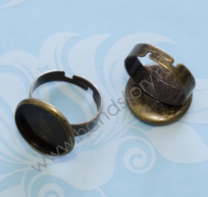 Основа для кольца с сеттингом 18мм, внутр. диаметр 16мм Цвет: бронза (1 шт) внутр. диаметр 16мм Цвет: бронза (1 шт)