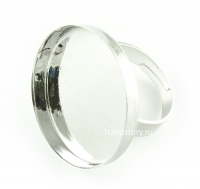 Основа для кольца с сеттингом 25мм, внутр. диаметр 25 мм, глубина 4мм Цвет: платина (1 шт)