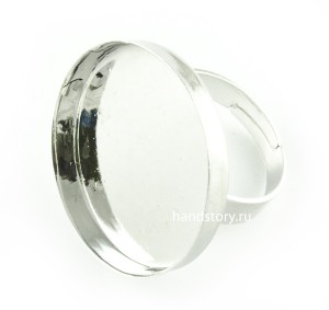 Основа для кольца с сеттингом 25мм, внутр. диаметр 25 мм, глубина 4мм Цвет: платина (1 шт) внутр. диаметр 23мм, глубина 4мм Цвет: никель (1 шт)
