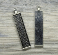 Рамочка для кабошона 13х60х3 мм, внутренний размер: 10х50х2 мм Цвет: античное серебро (1 шт)
