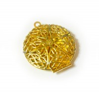 Медальон с секретом круглый, 27мм Цвет: золото. Цена за 1 шт