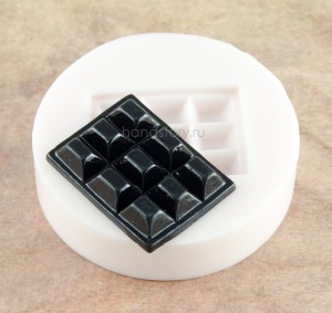 Молд силиконовый Плитка шоколада (mini) 15х20х4 мм (1 шт) размер шоколадки 15х20х4 мм. Цена за 1 молд