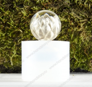 Молд силиконовый на шарик (сферу)  диаметр 18 мм, отверстие (сечение) 6 мм Молд силиконовый на шарик (сферу)  диаметр 18 мм, отверстие (сечение) 6 мм