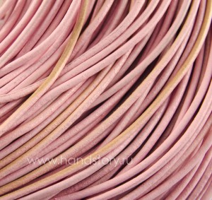 Шнур кожаный, 2 мм. Цвет: розовый (1 метр) Шнур кожаный, 2 мм. Цвет: розовый (1 метр)