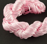 Шнур нейлоновый для браслетов Шамбала, 1мм Цвет: розовый (25 метров)