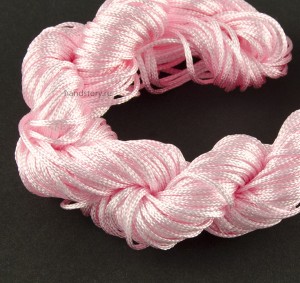 Шнур нейлоновый для браслетов Шамбала, 1мм Цвет: розовый (25 метров) 1мм Цвет: розовый (25 метров)