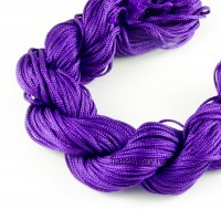 Шнур нейлоновый для браслетов Шамбала, 1мм Цвет: фиолетовый (25 метров)