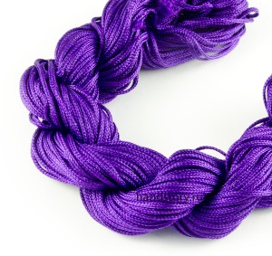 Шнур нейлоновый для браслетов Шамбала, 1мм Цвет: фиолетовый (25 метров) 1мм Цвет: фиолетовый (25 метров)