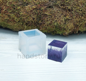 Молд силиконовый на кубик 15х15х15 мм Молд силиконовый на кубик 15х15х15 мм