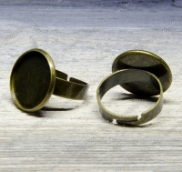 Основа для кольца безразмерная, сеттинг 16 мм Цвет: бронза (1 шт)