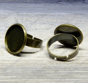 Основа для кольца безразмерная, сеттинг 16 мм Цвет: бронза (1 шт) Основа для кольца безразмерная, сеттинг 16 мм Цвет: бронза (1 шт)