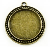 Рамочка для кабошона, 44х39мм, внутренний диаметр: 30мм Цвет: бронза (1 шт)